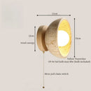 Axyaa Wabi Sabi LED Wall Lights Wood Yellow Travertine Bedside Lamps
