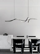 Axyaa Creative Curve LED Pendant Lights | Minimalist Dining Room & Kitchen Chandelier