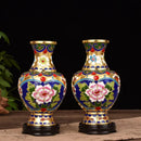 Axyaa Cloisonné Vases: Handmade Enamel Floral Decor Antique Chinese Porcelain Collectibles
