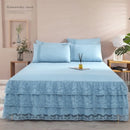 Axyaa Lace Bed Skirt - French Romantic Princess Style Single Piece