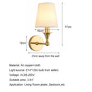 Axyaa European Style Copper Wall Lamp for Living Room Bedroom Aisle Stairs