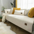 Axyaa Plush Lamb Wool Sofa Cover: Soft, Warm, Non-Slip Slipcover for Modern Living Room