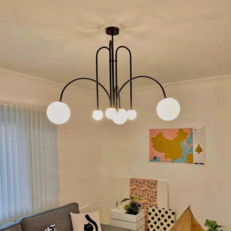 Axyaa Nordic Minimalist Modern Chandelier for Living Room Dining Bedroom