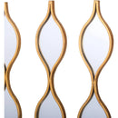 Axyaa Gold Mirrored Wall Decor Set: 5 Long Skinny Mirrors, Living Room Decor