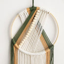 Axyaa Macrame Wall Hanging with Fringe Beads for Boho Chic Home Decor