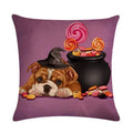 Axyaa Halloween Puppy Linen Pillow Case 45*45cm