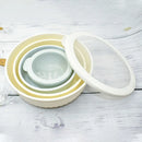 Axyaa Mixing Bowl Set with Lids, Food-Grade Salad Containers, Snack Bowls, Fresh-Keeping Bento Box
