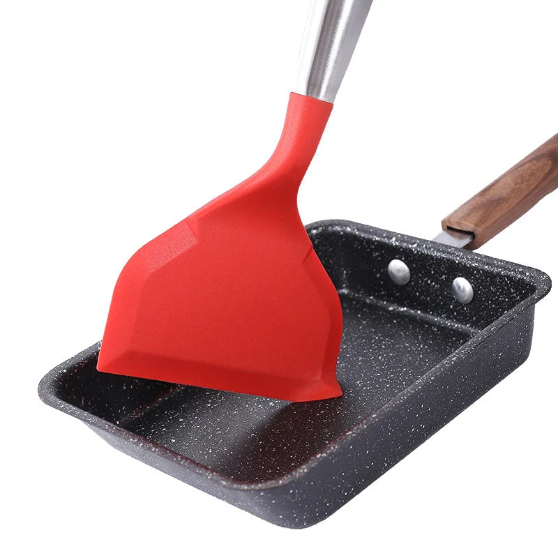 Axyaa Silicone Shovel Spatula for Home Kitchen - Non-Stick & Wide Mouth