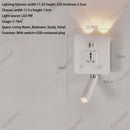 Axyaa Rotating Wall Lamp with USB Port for Bedside, Study, and Decor