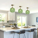 Axyaa Nordic Striped Lantern Glass Ceiling Light Chandelier for Living Room & Bedroom