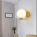 Axyaa Modern Glass Wall Sconce, LED Wall Lamp for Bedside, Hallway, Living Room