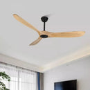 Axyaa Industrial Vintage Ceiling Fan with Remote Control - Retro Wood Blower
