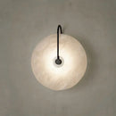 Axyaa Modern Art Stone LED Circle Wall Lamp for Bedroom, Living Room, and Hotel