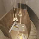 Axyaa Crystal Chandelier: Modern Deluxe Bubble Lamp for Living Room, Dining Room, Bedroom, Stairwell