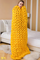 Axyaa Chenille Chunky Knit Blanket - Cozy, Warm & Thick Handmade Throw