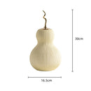 Axyaa Gourd Ceramic Vase Streak Artificial Hoist Airtight Flower Pot Storage Tank
