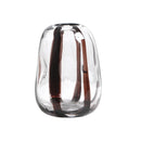 Axyaa Striped Glass Vase for Floral Arrangement and Home Decor