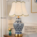 Axyaa Blue and White Porcelain Table Lamp for Modern Home Décor