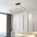 Axya Nordic LED Chandeliers Black/White Aluminum Acrylic Pendant Lamp for Modern Home Decor