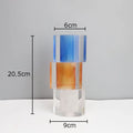 Axyaa Crystal Cylinder Glass Vase for Desk Decoration and Floral Arrangement