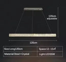 Axyaa Crystal Pendant Light: Modern LED Fixture for Dining, Living Room, Kitchen, Bar