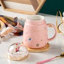 Axyaa Santa Claus Ceramic Coffee Mug with Snow Globe Lid - Christmas Gift