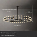 Axyaa Luxury Gold Chandeliers for Living Room in America with Glass Crystals and LED Lighting