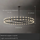 Axyaa Crystal Led Chandeliers - Luxury Gold Hanging Lamps for Living Room