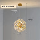 Axyaa Sunflower Crystal Chandelier LED Pendant Lighting for Living Room Kitchen Island