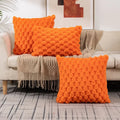 Axyaa Soft Plush Pineapple Grid Turtle Cushion Cover Cream White Sofa Pillow Cover