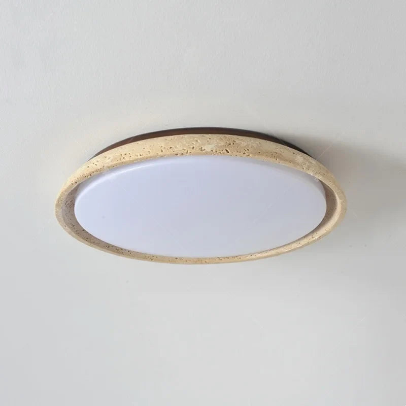 Axyaa Acryl Travertine LED Ceiling Light - Natural Stone Modern Ceiling Lamp