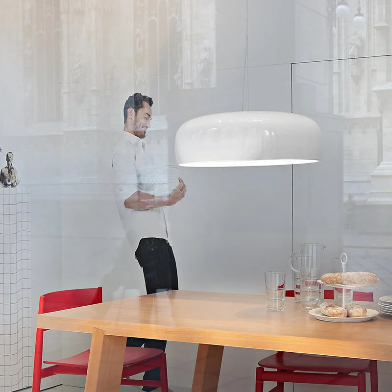 Axyaa Black Nordic Suspension Light: Modern Minimalist Dining Room LED Lighting