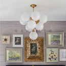 Axyaa Retro French Circle Chandelier for Luxury Living Room Lighting