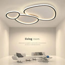 Axyaa Minimalist LED Ceiling Lamp with Remote Control Dimmable Creative Chandelier Light