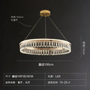 Axyaa Gold Metal Chandeliers Modern Luxury Crystal LED Hanging Lamps