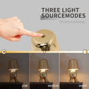 Axyaa Nordic Chrome LED Golden Man Table Lamp USB Bedroom Light