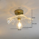 Axyaa Green Glass Copper LED Ceiling Lights for Home Lighting - Bedroom Living Room Balcony Lamp