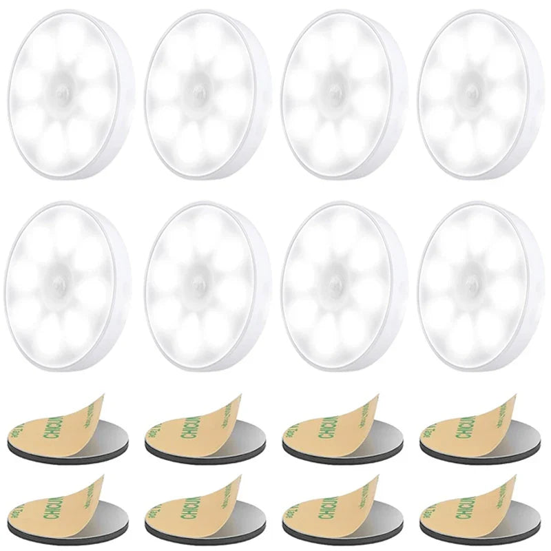 Axyaa PIR Motion Sensor LED Night Light - USB Rechargeable Wardrobe Kitchen Staircase Lamp