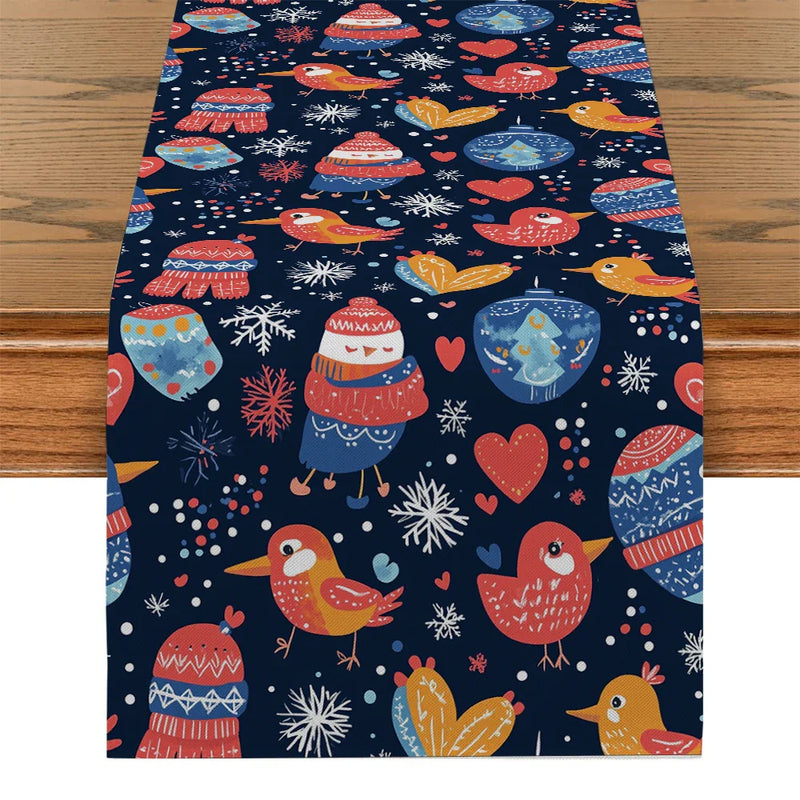 Axyaa Winter Collection Table Runner Holiday Decor Farmhouse Dining Wedding Party