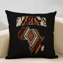 Axyaa Geometric Africa Pattern Sofa Pillow Cover Linen Cushion Case African Decor