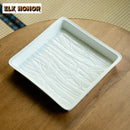 Axyaa Bamboo Relief Tea Tray - Elegant Dessert & Fruit Plate