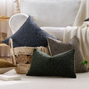 Axyaa Textured Chenille Pillow Cover, Cozy Nubby, Fall Winter Neutral Tones