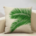 Axyaa Tropical Palm Leaf Cushion Cover 45x45cm Linen Pillowcase