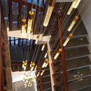 Axyaa Crystal Chandelier LED Ceiling Light for Living Room