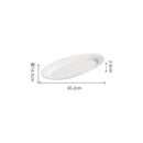 Axyaa White Ceramic Fish Plate - Specialty Sushi Dessert Snack Restaurant Tableware
