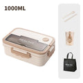 Axyaa Insulated Bento Lunch Box & Tableware Set: Microwavable, Leakproof for Adults & Kids