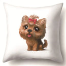 Axyaa Dog Puppy Print Pillow Cover Cushion - 45X45CM Home Decor
