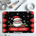 Axyaa Santa Kitchen Draining Mat - Quick Dry Dish Drainer Mat - Absorbent Countertop Drying Pad
