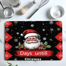 Axyaa Santa Kitchen Draining Mat - Quick Dry Dish Drainer Mat - Absorbent Countertop Drying Pad
