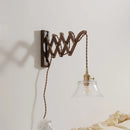 Axyaa Walnut Copper LED Wall Lights | Modern Bedroom Balcony Living Room Lamp